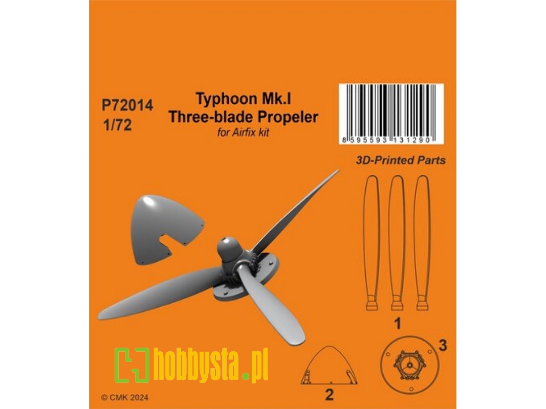 Typhoon Mk.I Three-blade Propeler (For Airfix Kit) - zdjęcie 1 Typhoon Mk.I Three-blade Propeler (For Airfix Kit) - zdjęcie 1