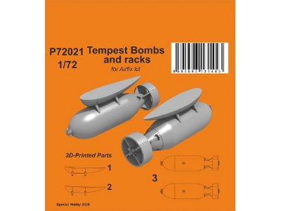 Tempest Bombs (100lb) And Racks (For Airfix Kit) - zdjęcie 1