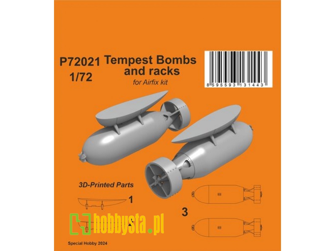 Tempest Bombs (100lb) And Racks (For Airfix Kit) - zdjęcie 1 Tempest Bombs (100lb) And Racks (For Airfix Kit) - zdjęcie 1