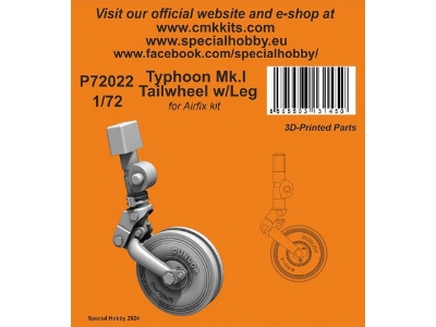 Typhoon Mk.I Tailwheel With Leg (For Airfix Kit) - zdjęcie 1