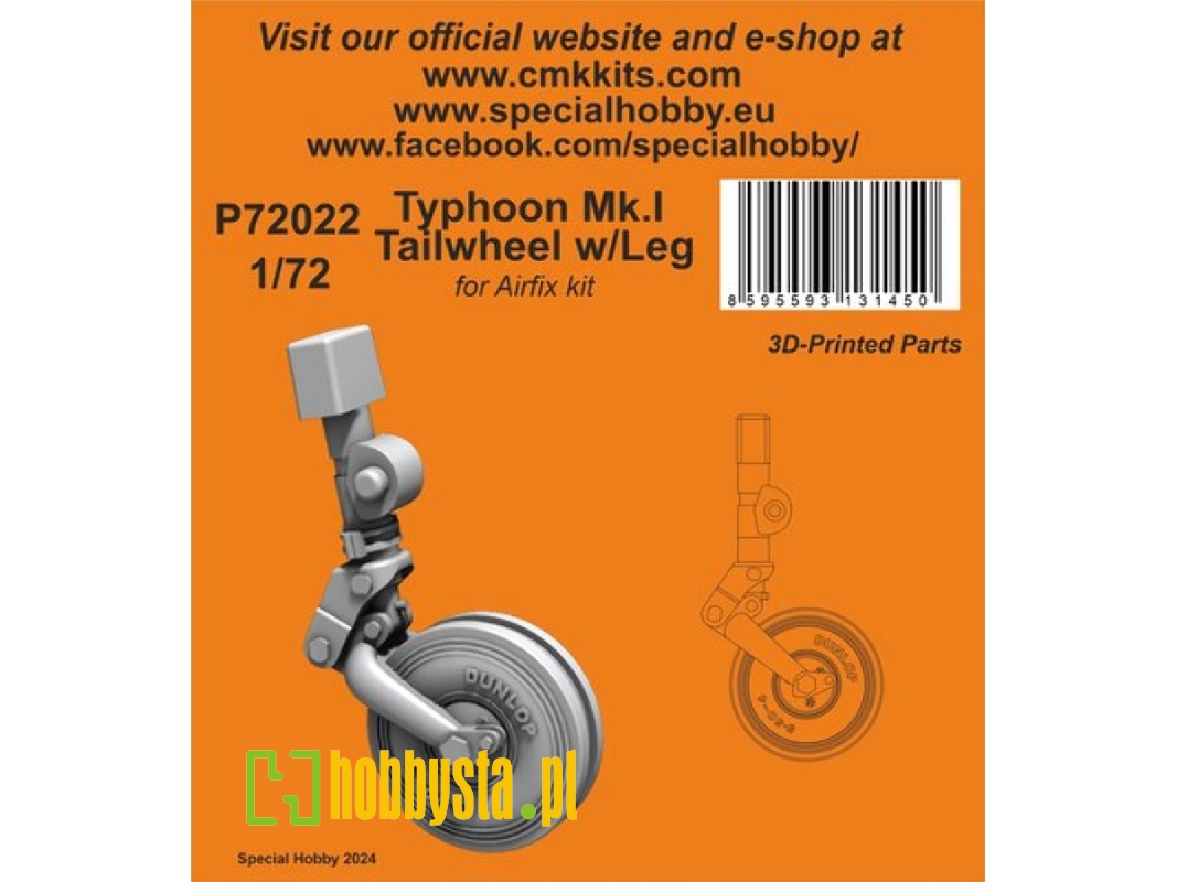 Typhoon Mk.I Tailwheel With Leg (For Airfix Kit) - zdjęcie 1 Typhoon Mk.I Tailwheel With Leg (For Airfix Kit) - zdjęcie 1