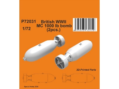 British Wwii Mc 1000 Lb Bomb (2pcs) - zdjęcie 1