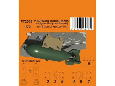 P-40 Wing Bomb Racks (With Plywood Support Boards) (For Special Hobby) - zdjęcie 1