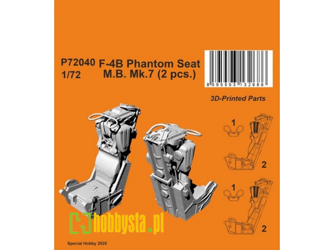 F-4b Phantom Seat M.B. Mk.7 (2pcs) - zdjęcie 1 F-4b Phantom Seat M.B. Mk.7 (2pcs) - zdjęcie 1