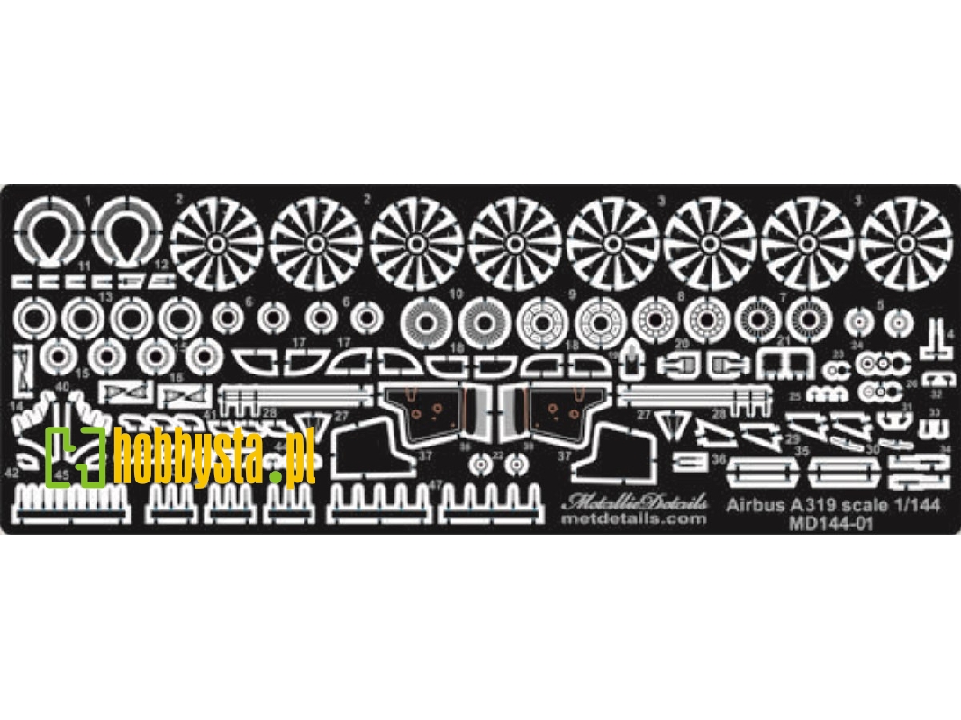 Airbus A319 Detailing Set For Aircraft (Designed To Be Used With Revell Kits) - zdjęcie 1 Airbus A319 Detailing Set For Aircraft (Designed To Be Used With Revell Kits) - zdjęcie 1