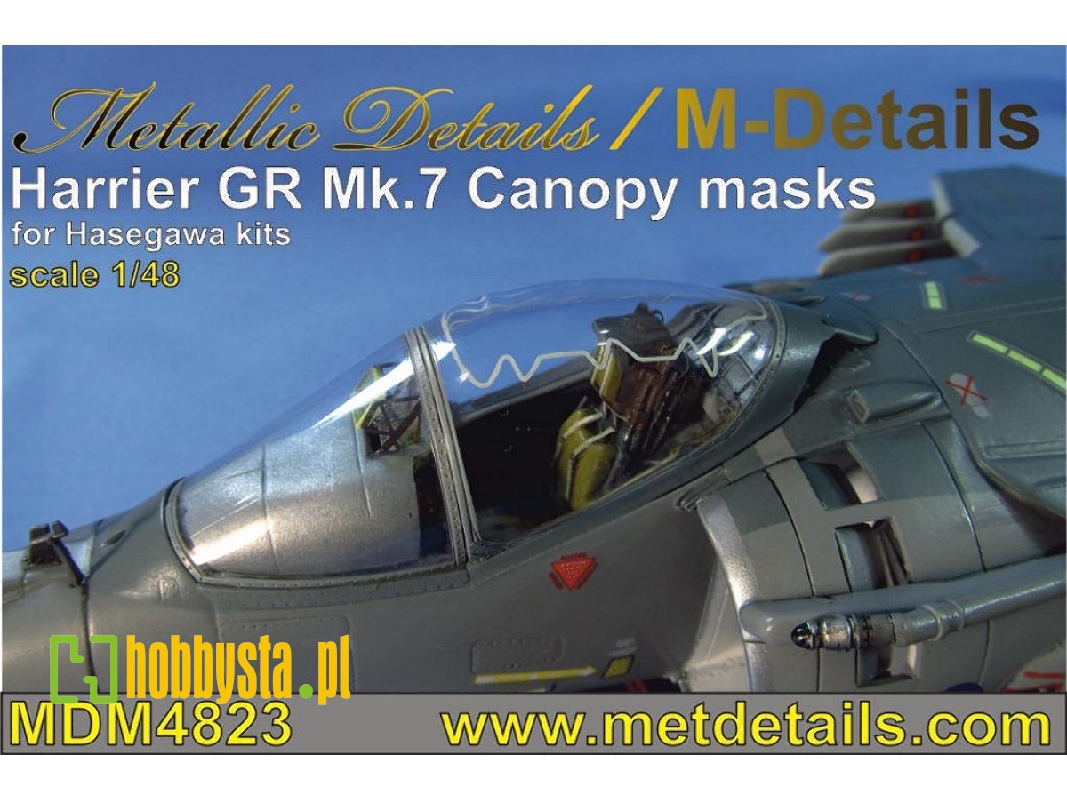 Bae Harrier Gr.7 Canopy Masks (Designed To Be Used With Hasegawa Kits) - zdjęcie 1 Bae Harrier Gr.7 Canopy Masks (Designed To Be Used With Hasegawa Kits) - zdjęcie 1