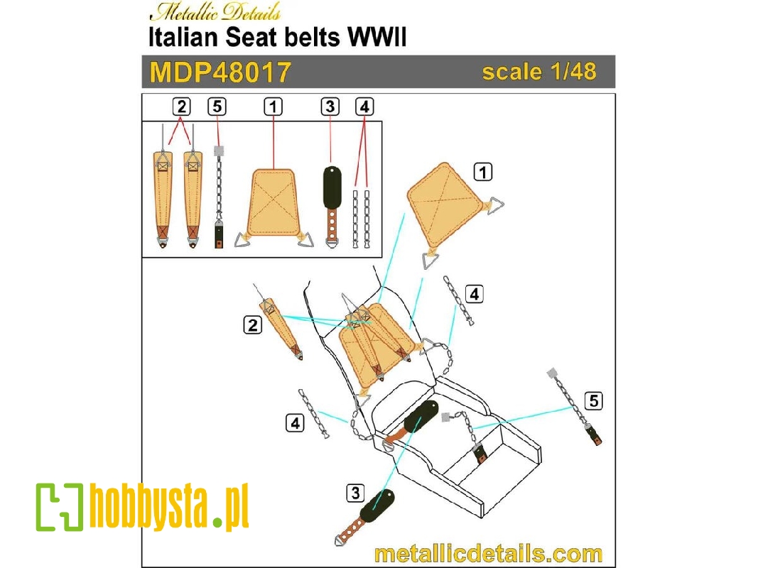 Italian Wwii Seat Belts - 3d-printed - zdjęcie 1 Italian Wwii Seat Belts - 3d-printed - zdjęcie 1