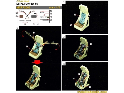 Mil Mi-24d Seat Belts (3d-printed) - zdjęcie 1