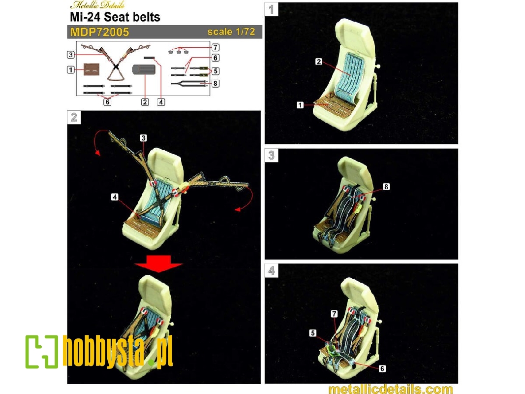 Mil Mi-24d Seat Belts (3d-printed) - zdjęcie 1 Mil Mi-24d Seat Belts (3d-printed) - zdjęcie 1