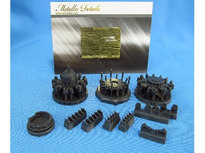 Pratt & Whitney R-1830 Set Contains Resin And Photo-etched Parts For Detailing 1 Engine Of The Aircraft (Designed To Be Used Wit