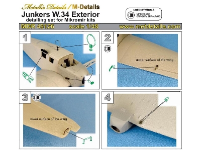 Junkers W.34 Exterior Details (Designed To Be Used With Mikro-mir Kits) - zdjęcie 1