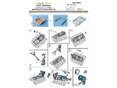 Grumman E-2 C Hawkeye - Landing Gears And Bays Set (For Italeri And Kinetic Model Kits) - zdjęcie 5
