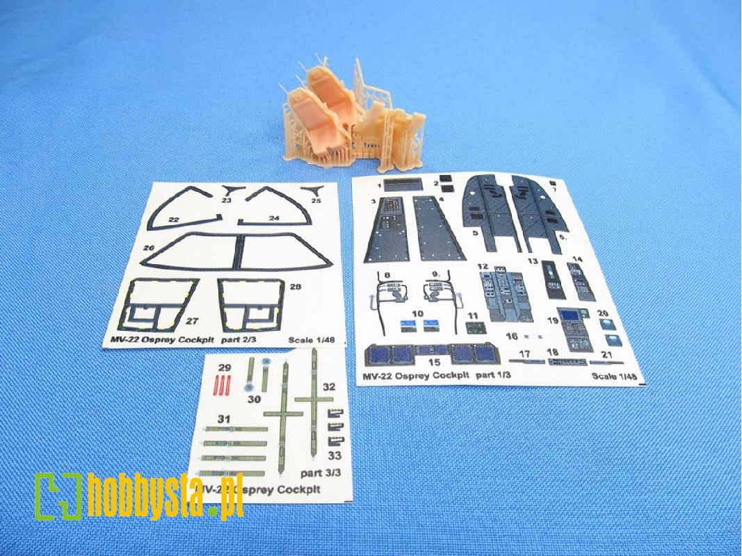 Bell-boeing Mv-22 Osprey - 3d-printed Interior Seats And Decals (For Hobby Boss Kits) - zdjęcie 1 Bell-boeing Mv-22 Osprey - 3d-printed Interior Seats And Decals (For Hobby Boss Kits) - zdjęcie 1
