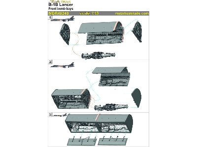Rockwell B-1 B Lancer - Front Bomb Bays 3d-printed (For Monogram And Revell Kits) - zdjęcie 2