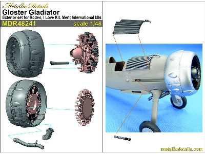 Gloster Gladiator - Exterior 3d-printed (For I Love Kit, Merit And Roden Kits)) - zdjęcie 2