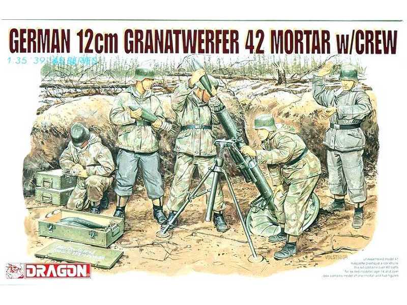 German 12cm Granatwerfer 42 Mortar w/CREW - zdjęcie 1