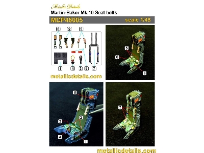 Ejection Seat For Dassault Rafale  X 2 With Seatbelts (3d-printed) - zdjęcie 7