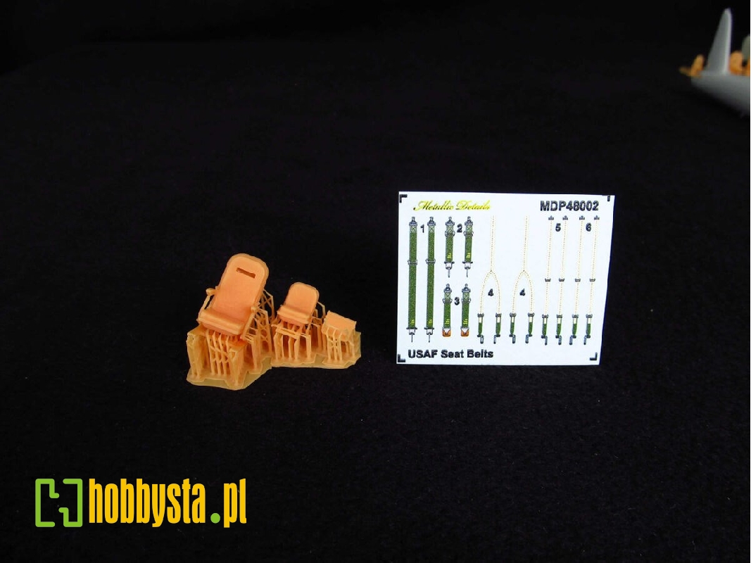 Martin B-26 B Marauder Seats  X 2 With Seatbelts (3d-printed) - zdjęcie 1