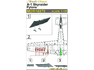 Douglas A-1j Skyraider - Pylons 3d-printed (For Tamiya Kits) - zdjęcie 7
