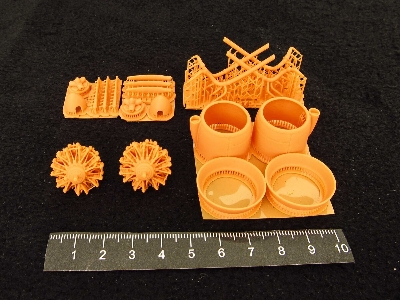 Gotha Go-244 B - Cowlings And Engines 3d-printed (For Icm Kits) - zdjęcie 1