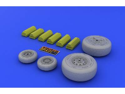  F-4J/ S wheels 1/48 - Hasegawa - żywica i blaszki - zdjęcie 4