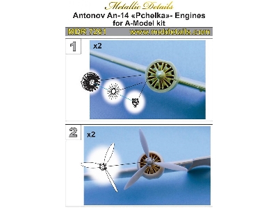 Antonov An-14 Pchelka - Engines (Designed To The Used With A-model Kits) - zdjęcie 1