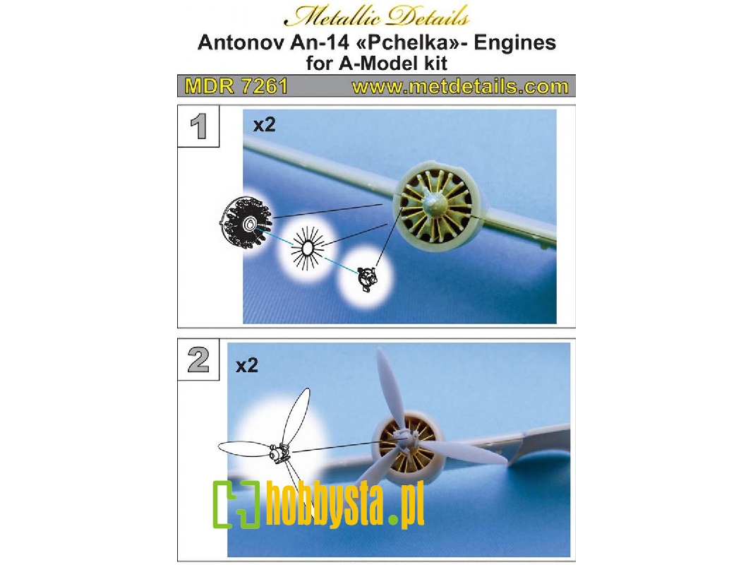 Antonov An-14 Pchelka - Engines (Designed To The Used With A-model Kits) - zdjęcie 1 Antonov An-14 Pchelka - Engines (Designed To The Used With A-model Kits) - zdjęcie 1