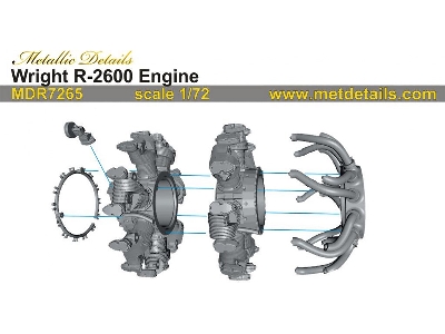 Wright R-2600 Twin Cyclone Engine (1 Piece) - zdjęcie 1