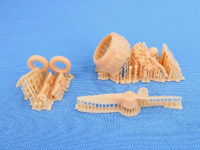 Gloster Gladiator - 3d-printed Exterior Set - Cowling, Engine, Exhausts, Radiator, Wheels Etc - zdjęcie 2