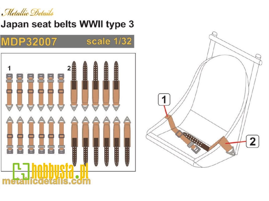 Japanese Wwii Seat Belts Type 3 - zdjęcie 1 Japanese Wwii Seat Belts Type 3 - zdjęcie 1