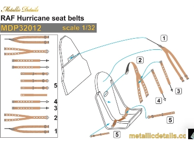 Hawker Hurricane - Raf Seat Belts - zdjęcie 1