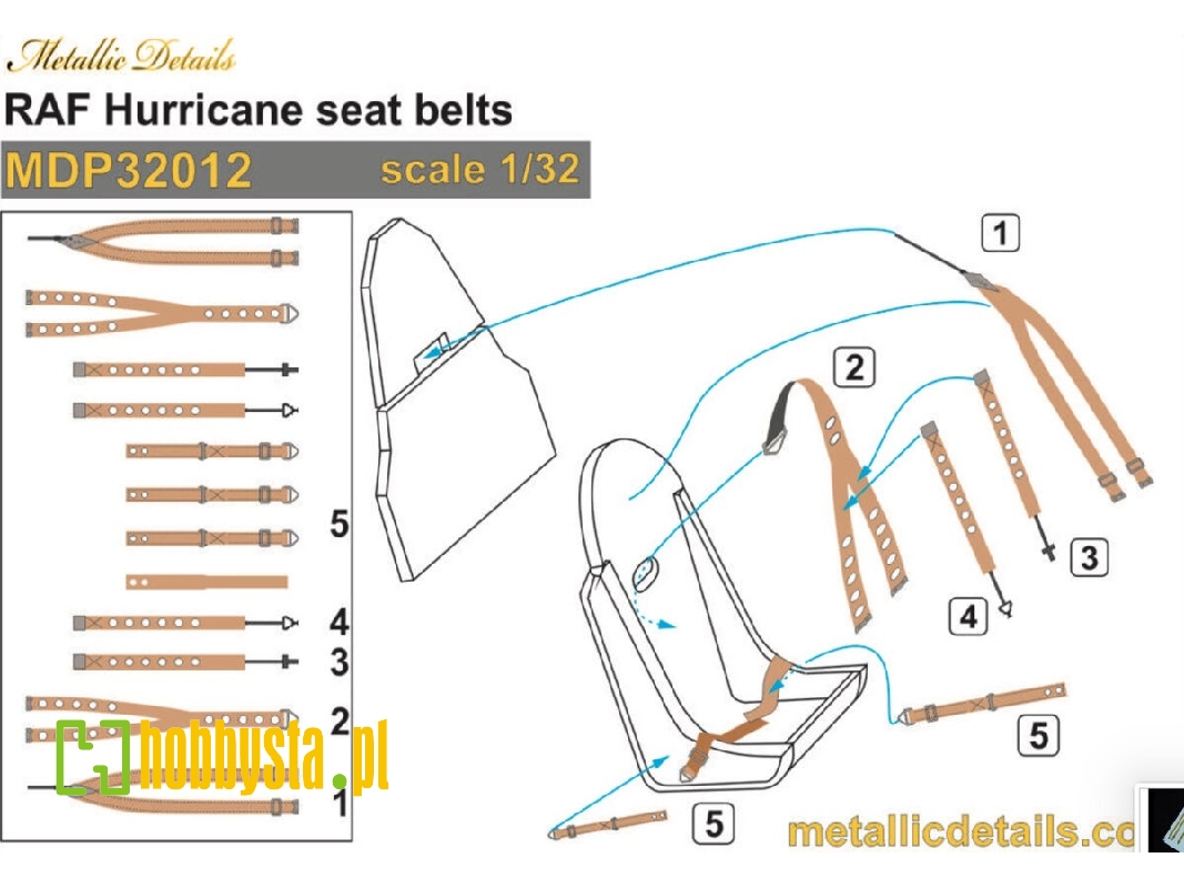 Hawker Hurricane - Raf Seat Belts - zdjęcie 1 Hawker Hurricane - Raf Seat Belts - zdjęcie 1
