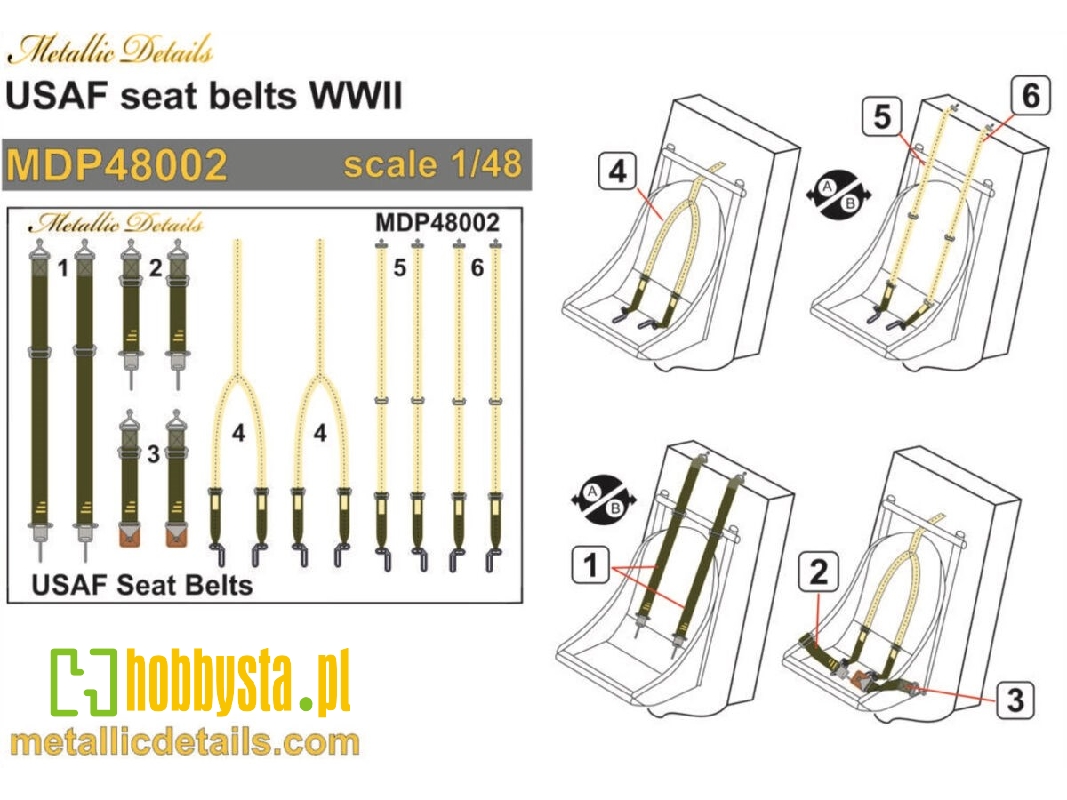Usaf Wwii Seat Belts - zdjęcie 1 Usaf Wwii Seat Belts - zdjęcie 1
