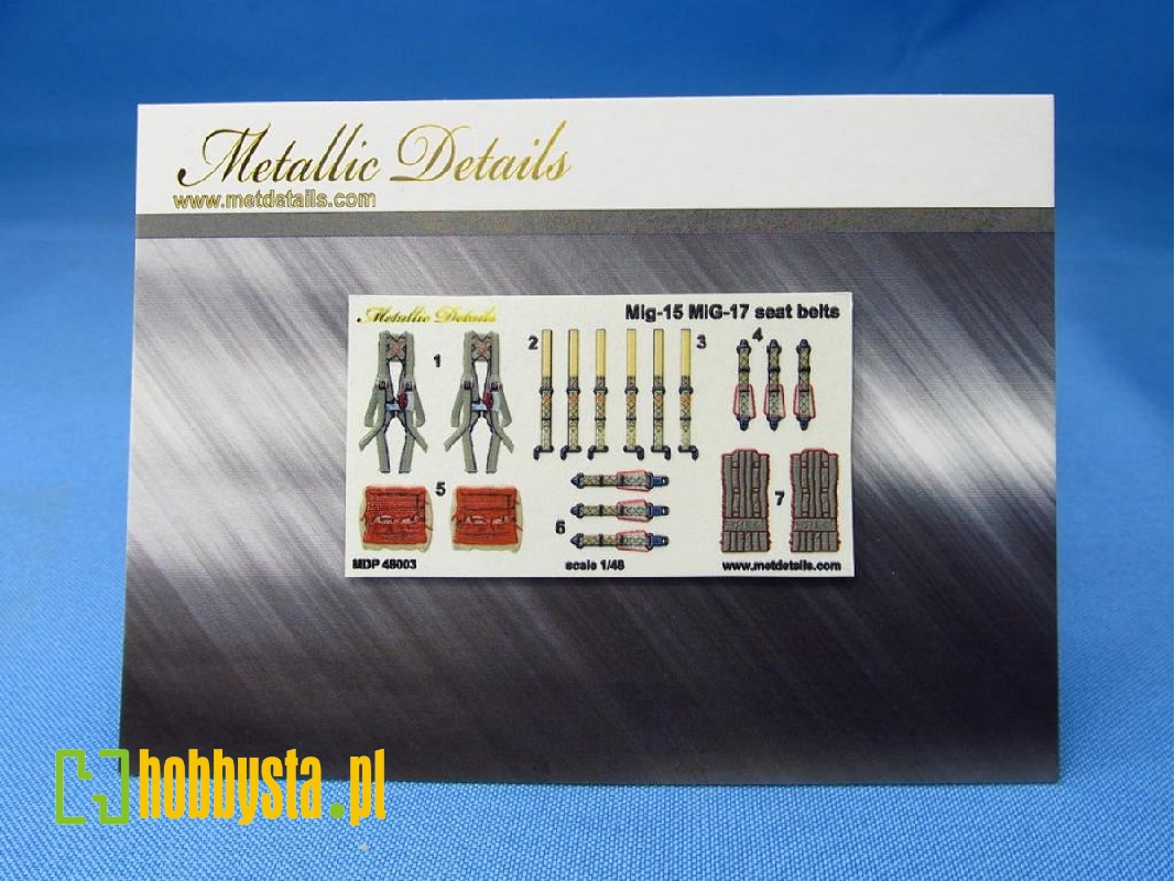 Mikoyan Mig-15 / Mig-17 - 3d-printed Seat Belts Decals - zdjęcie 1 Mikoyan Mig-15 / Mig-17 - 3d-printed Seat Belts Decals - zdjęcie 1