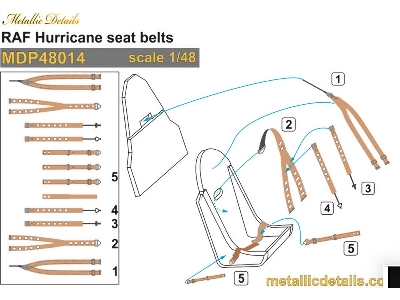 Hawker Hurricane - Raf Seat Belts - zdjęcie 2