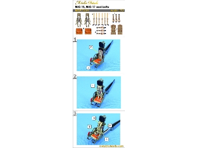 Mikoyan Mig-15 / Mig-17 - 3d-printed Seat Belts Decals (For Airfix And Az Model Kits) - zdjęcie 4
