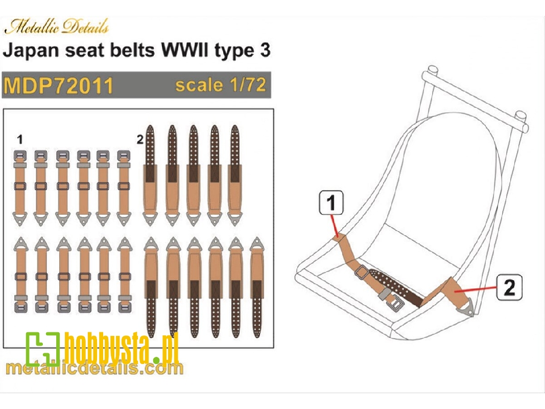 Japanese Wwii Seat Belts Type 3 - zdjęcie 1 Japanese Wwii Seat Belts Type 3 - zdjęcie 1