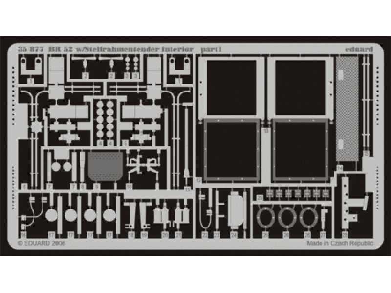  BR 52 w/ Steifrahmentender interior 1/35 - Trumpeter - blaszki - zdjęcie 1