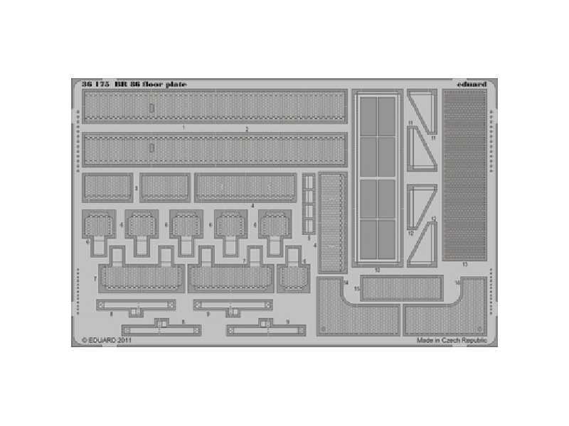  BR 86 floor plate 1/35 - Trumpeter - blaszki - zdjęcie 1