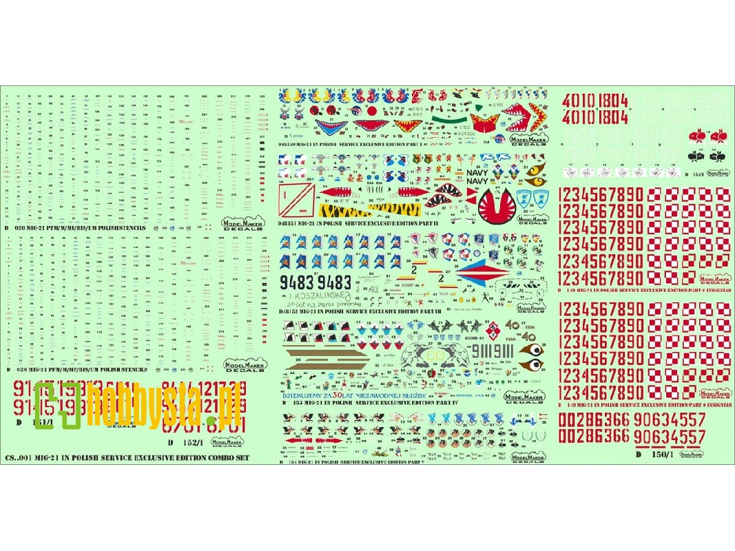 Mig-21 In Polish Service Exclusive Edition - Combo Set, Bonus Markings - zdjęcie 1 Mig-21 In Polish Service Exclusive Edition - Combo Set, Bonus Markings - zdjęcie 1