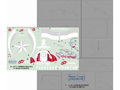 F-4 Turkish Air Force 50 Years Of Service Decals + Masks - zdjęcie 1