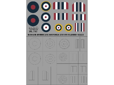 Hawker Hurricane - Roundels And Fin Flashes (Early) - zdjęcie 1