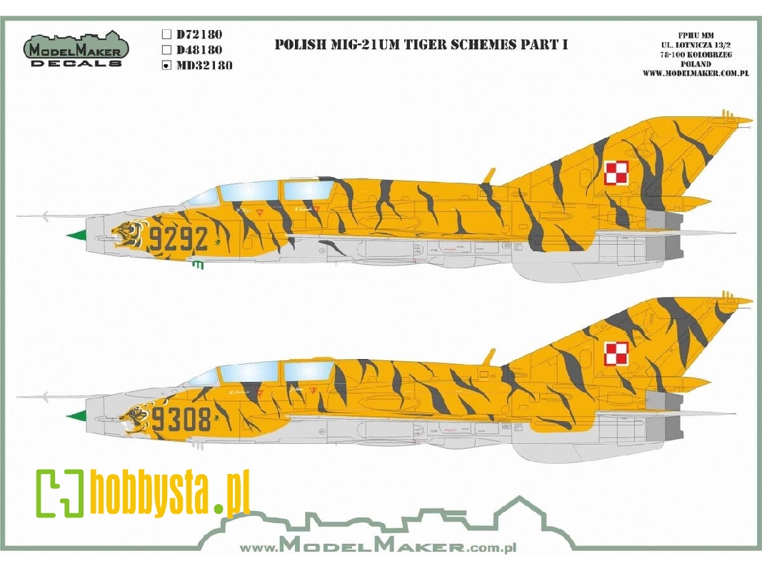 Polish Mig-21 Um - Tiger Schemes Part I - zdjęcie 1 Polish Mig-21 Um - Tiger Schemes Part I - zdjęcie 1