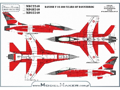 Danish F-16 800 Years Of Dannebrog - Demo Plane - zdjęcie 2