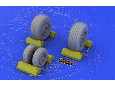  F-4C/ D/E/ F/G wheels 1/32 - Tamiya - żywica i blaszki - zdjęcie 3