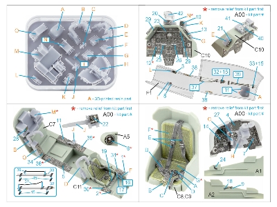 Bell Ah-1 W - Interior 3d Decal With 3d-printed Resin Parts (For Academy Kits) - zdjęcie 15