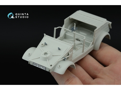 Kubelwagen Type 82 - 3d-printed & Coloured Interior On Decal Paper With 3d-printed Resin Parts (For Meng Vs-015 Kit) - zdjęcie 