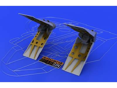  F-16 air brakes 1/48 - Tamiya - żywica i blaszki - zdjęcie 1