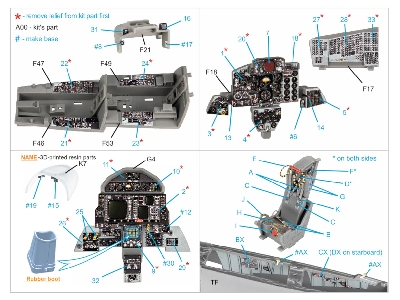Mcdonnell Douglas F-4 G Early (Without Dmas) - Interior 3d Decal With 3d-printed Resin Parts (For Meng Kits) - zdjęcie 17