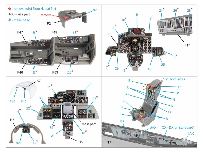 Mcdonnell Douglas F-4 E Late (Without Dmas)  - Interior 3d Decal With 3d-printed Resin Parts (For Meng Kits) - zdjęcie 17